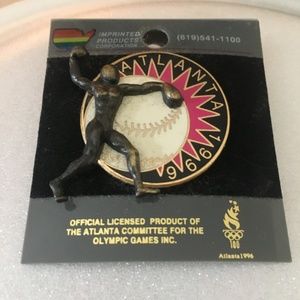 Olympic Pin RARE Greek Baseball Atlanta 1996